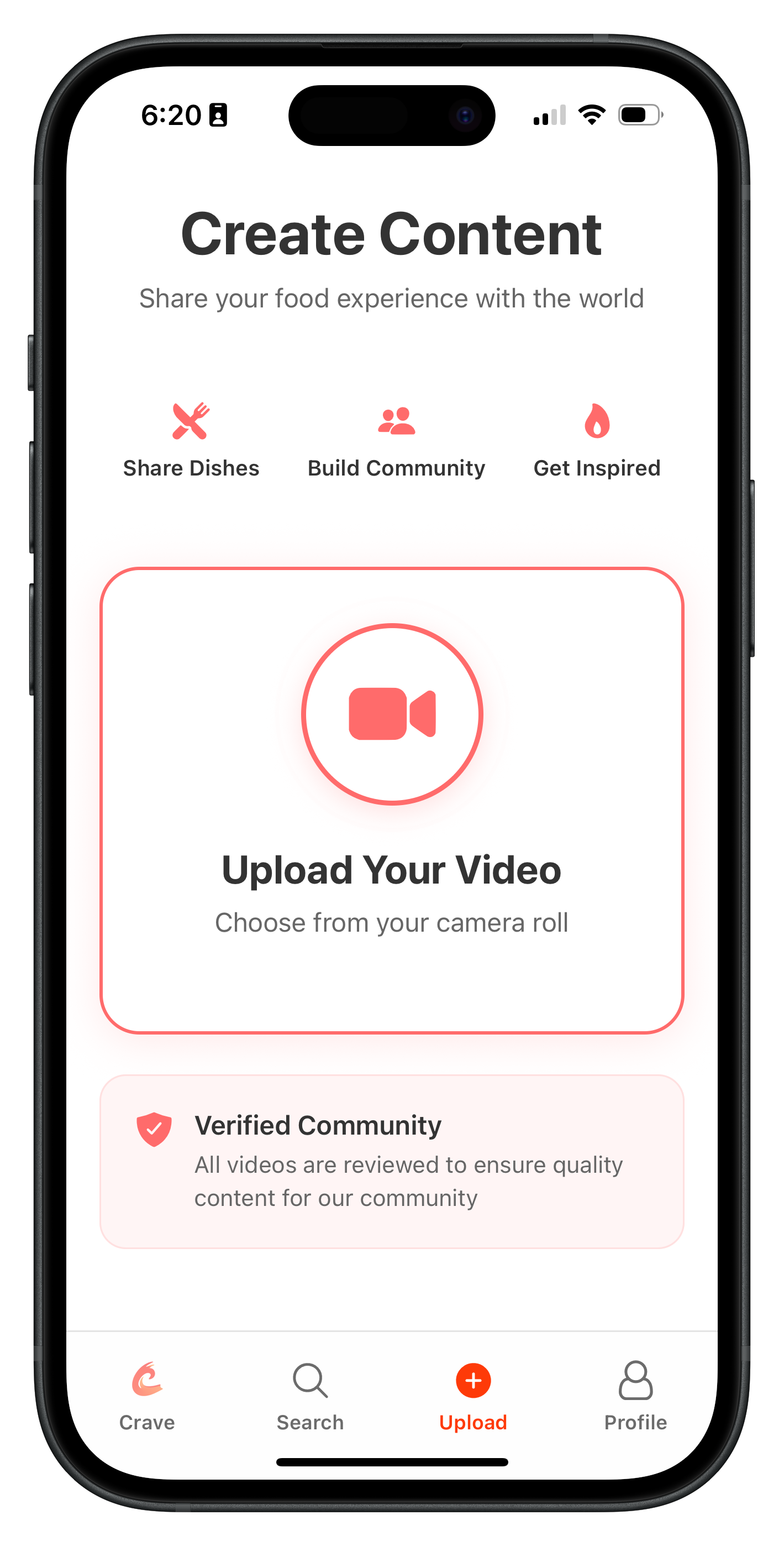 Crave app preview